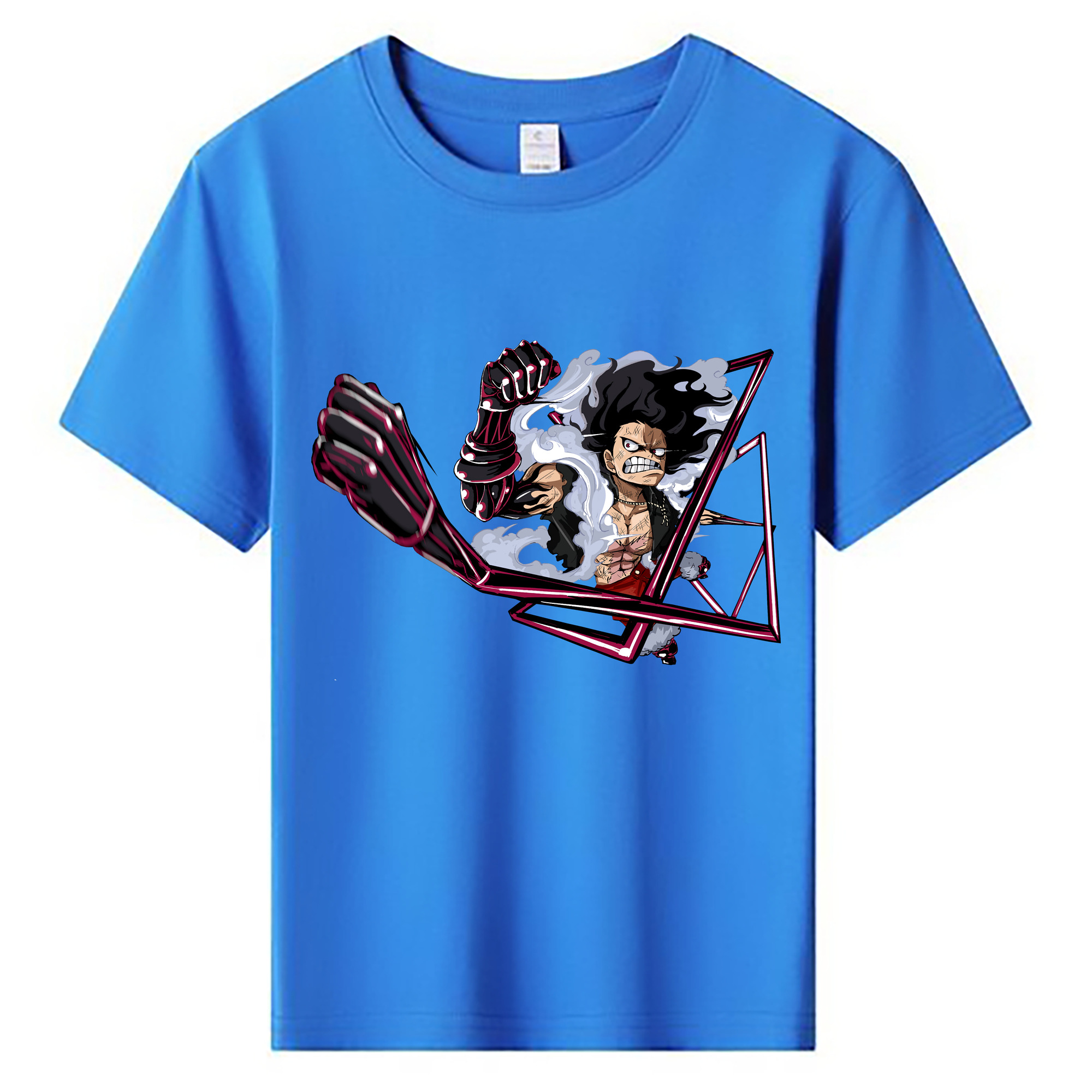 ワンピース モンキー・D・ルフィ ONE PIECE Monkey D. Luffy 綿100％キッズTシャツ（フロントプリント）